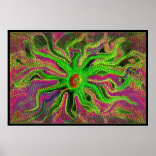 Poster fleur de mosiac
