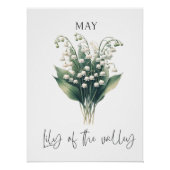 Poster Fleur de muguet du mois de naissance de mai (Devant)