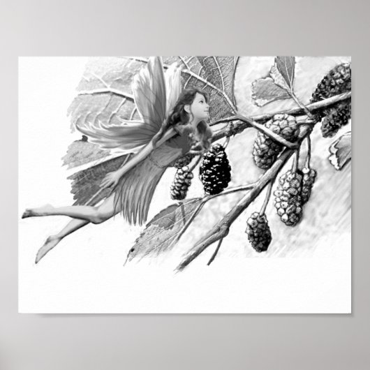 Poster Fleur de mûrier rouge (Devant)