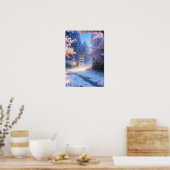 Poster Fleur de neige fondue et de cerise (Cuisine)