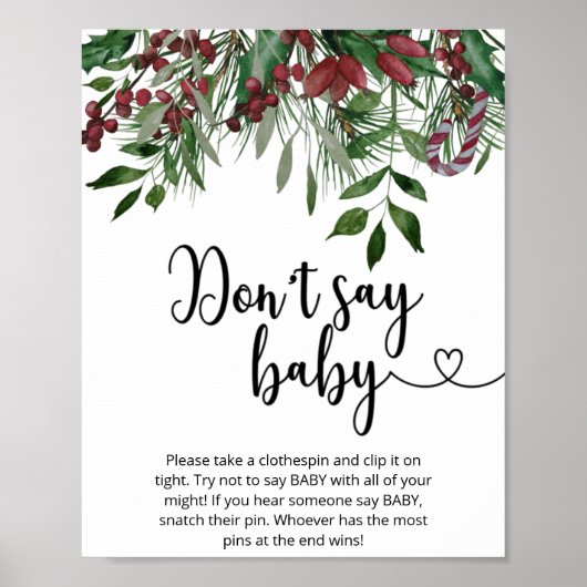 Poster Fleur de Noël Ne pas dire bébé (Devant)