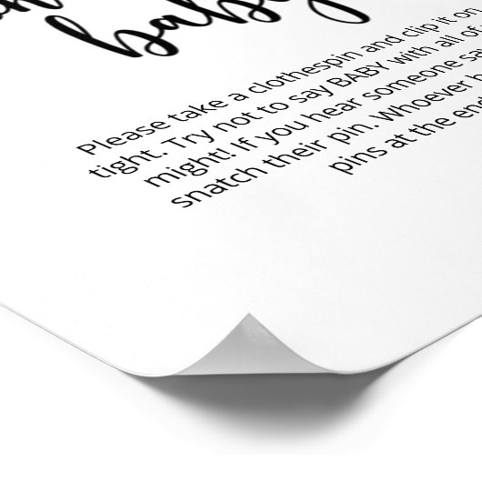 Poster Fleur de Noël Ne pas dire bébé (Coin)