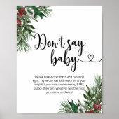 Poster Fleur de Noël Ne pas dire bébé (Devant)