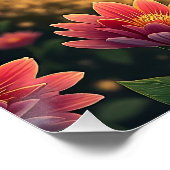 Poster Fleur de papillon - Fée de Whimsical dans un jardi (Coin)