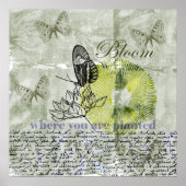 Poster Fleur de papillon inspirée (Devant)