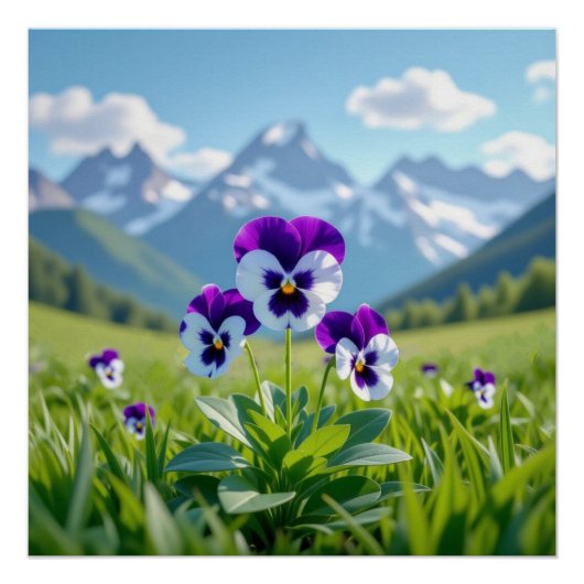 Poster Fleur de Pensée (Devant)