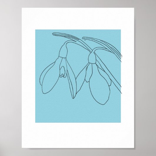 Poster Fleur de perce-neige personnalisée (Devant)