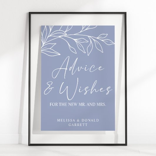 Poster Fleur de Pervenche Conseils et Vœux de Mariage Sim