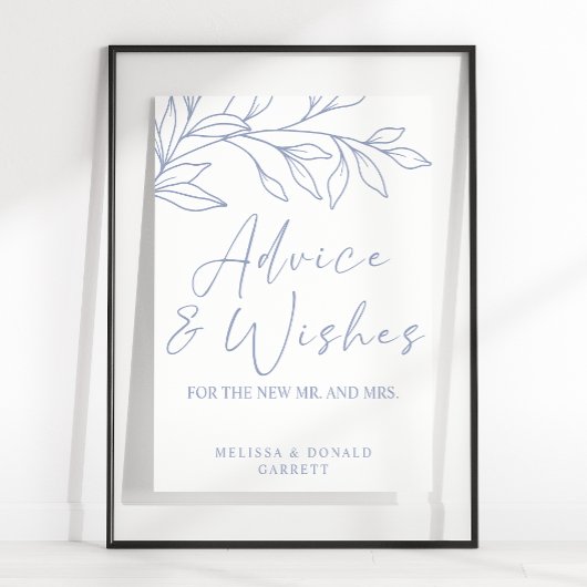 Poster Fleur de Pervenche Conseils et Vœux de Mariage Sim