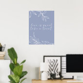 Poster Fleur de Pervenche Simple Mariage L'Amour est Doux (Bureau à domicile)