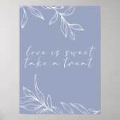 Poster Fleur de Pervenche Simple Mariage L'Amour est Doux (Devant)