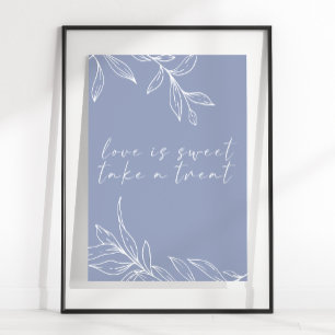 Poster Fleur de Pervenche Simple Mariage L'Amour est Doux