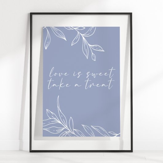 Poster Fleur de Pervenche Simple Mariage L'Amour est Doux