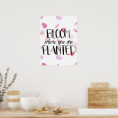 Poster Fleur de pétales roses (Cuisine)