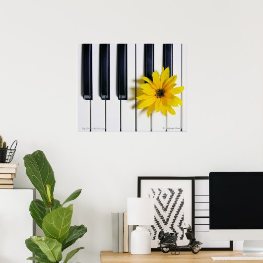 Poster Fleur de piano (Bureau à domicile)
