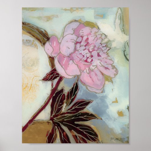 Poster Fleur de pivoine rose (Devant)