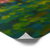 Poster Fleur de rayonnement - Art forestier enchanté (Coin)