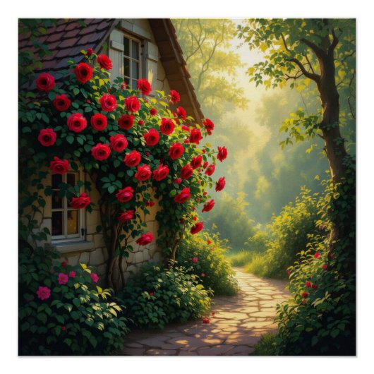 Poster Fleur de rose (Devant)