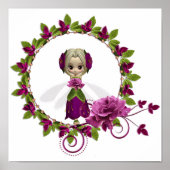 Poster Fleur de rose d'été (Devant)