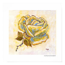 Fleur de rose jaune unique Floral Sud de la France