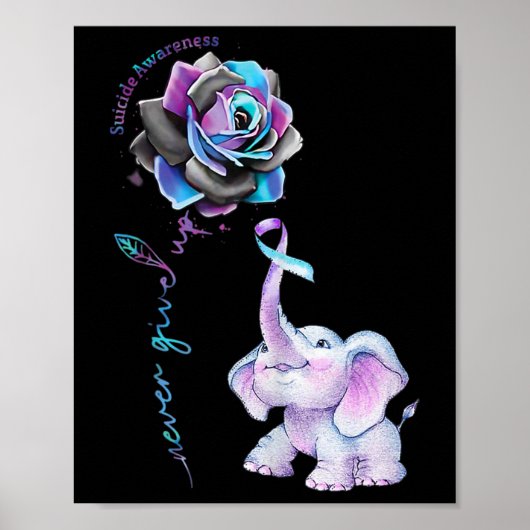 Poster Fleur de sensibilisation à la prévention du suicid (Devant)