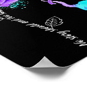 Poster Fleur de sensibilisation à la prévention du suicid (Coin)