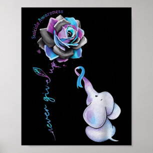Poster Fleur de sensibilisation à la prévention du suicid