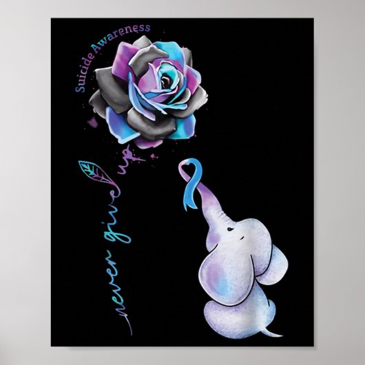 Poster Fleur de sensibilisation à la prévention du suicid (Devant)