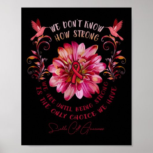 Poster Fleur de sensibilisation aux cellules de faucille (Devant)