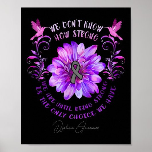 Poster Fleur de sensibilisation Nous ne savons pas à quel (Devant)