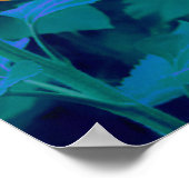 Poster Fleur de soleil d'automne orange, vert et violet (Coin)