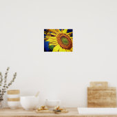Poster Fleur De Soleil Jaune Géante Et Ami Des Insectes (Cuisine)