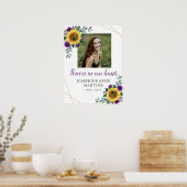 Poster Fleur de tournesol violet pour toujours dans nos c (Cuisine)