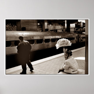 Poster Fleur de train fille