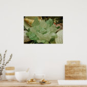 Poster Fleur de verre de mer vert (Cuisine)