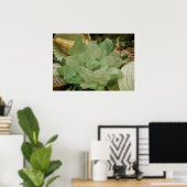 Poster Fleur de verre de mer vert (Bureau à domicile)