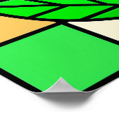 Poster Fleur de verre tendu (Coin)