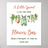 Poster Fleur de Vêtements de Linge de Bébé Pousses de Fer (Devant)