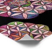 Poster Fleur de vie aquarelle Art (Coin)