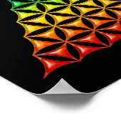 Poster Fleur de vie / Blume des Lebens - chakra pyramidal (Coin)