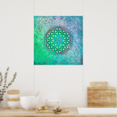 Poster Fleur de vie / Blume des Lebens - Ornement IV (Cuisine)