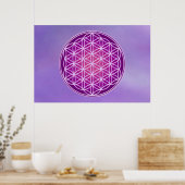 Poster Fleur de vie - Couronne Chakra (Cuisine)