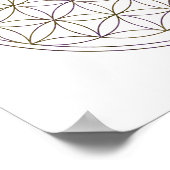 Poster Fleur De Vie De Géométrie Sacrée (V-Eggplant) (Coin)