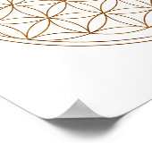 Poster Fleur De Vie De Géométrie Sacrée (V-Henna) (Coin)