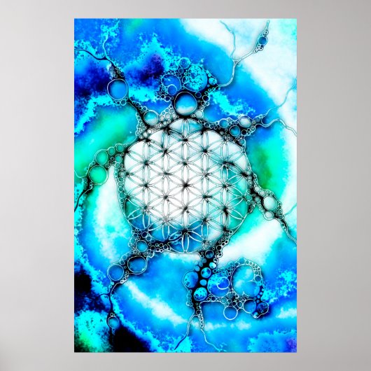 Poster Fleur De Vie - Façons Colorées 2 (Devant)