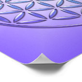 Poster Fleur de Vie / Fleur de Vie - timbre violet (Coin)