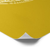 Poster Fleur de vie - Golds & White (Coin)