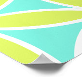 Poster Fleur de vie Grandes Ptn Turquoise de chaux et bla (Coin)