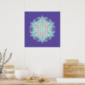Poster Fleur De Vie - Indien Mandala 2 (Cuisine)