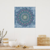 Poster Fleur De Vie - Mandala India Style 1 (Cuisine)